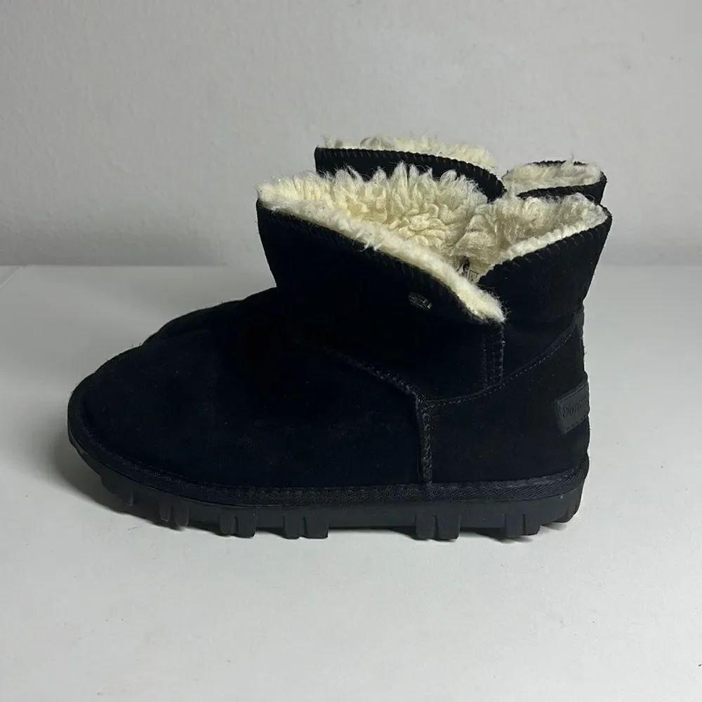 Tommy Bahama Afet Black Suede Winter Ankle Boots K142 Size 6